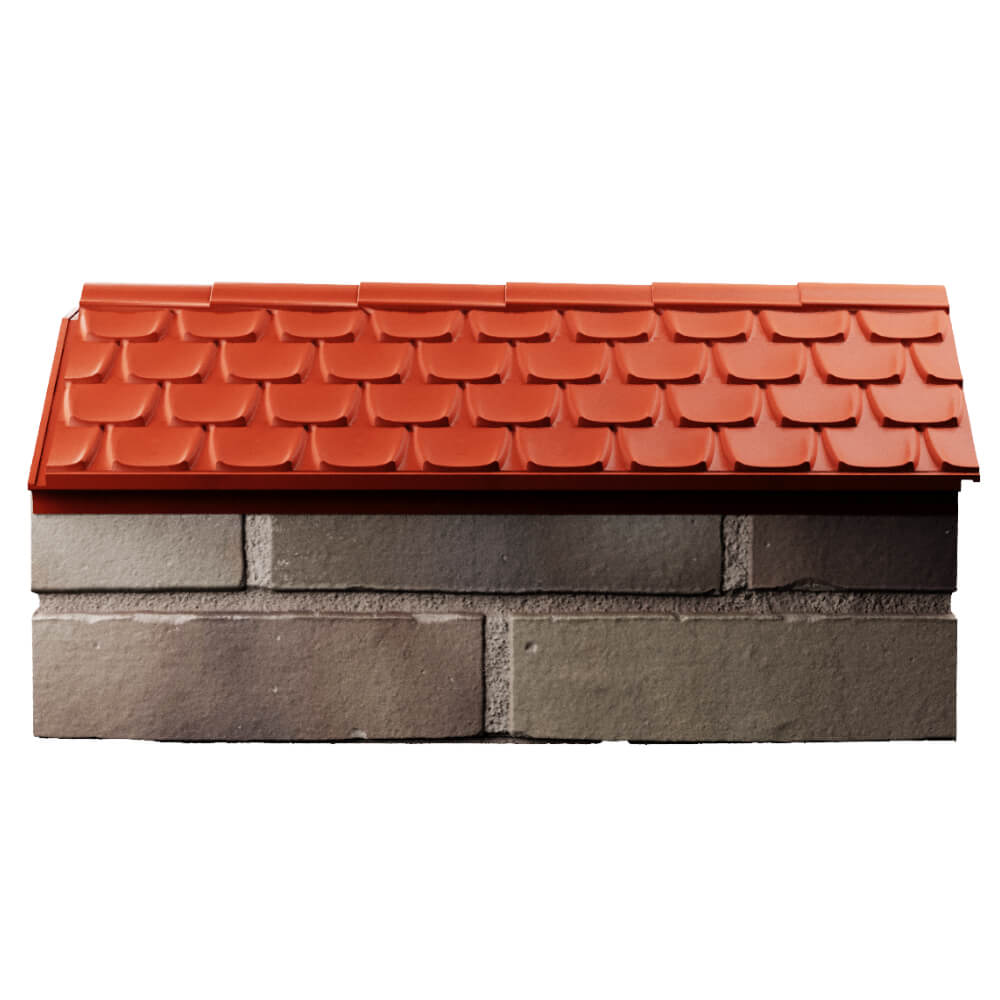 Парапет Zking Эльбрус Красный с посадкой на 1 кирпич (255мм) в Орехово-Зуево фото