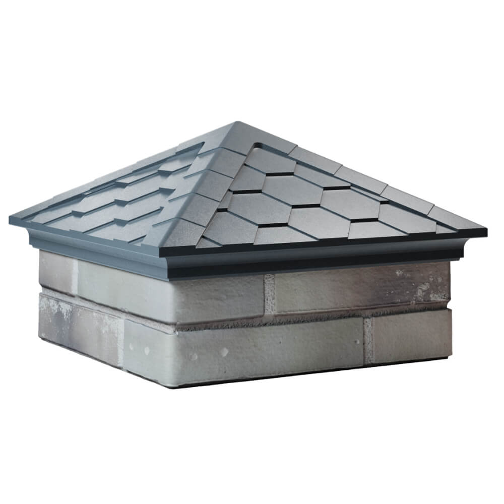 Колпак Zking Эверест Серый на столб 1.5х1.5 кирпича (390х390мм) в Орехово-Зуево фото