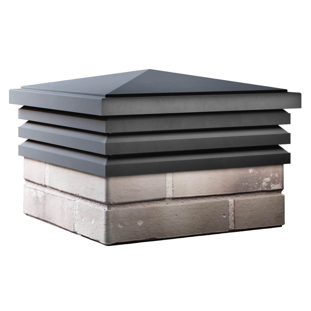 Колпак Zking Бона ХайТек Серый на столб 1.5х1.5 кирпича (385х385мм) в Орехово-Зуево фото