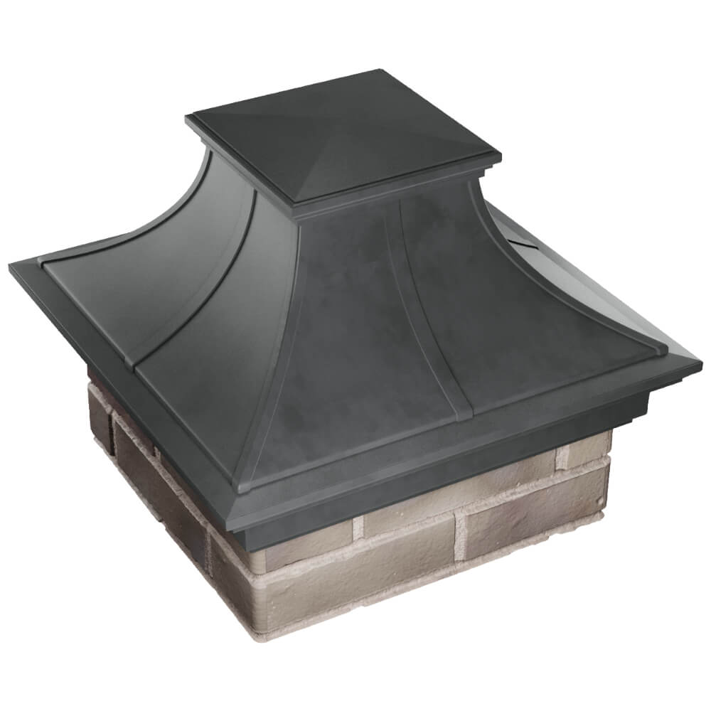 Колпак Zking Монблан Премиум Серый на столб 1.5х1.5 кирпича (385х385мм) в Орехово-Зуево фото