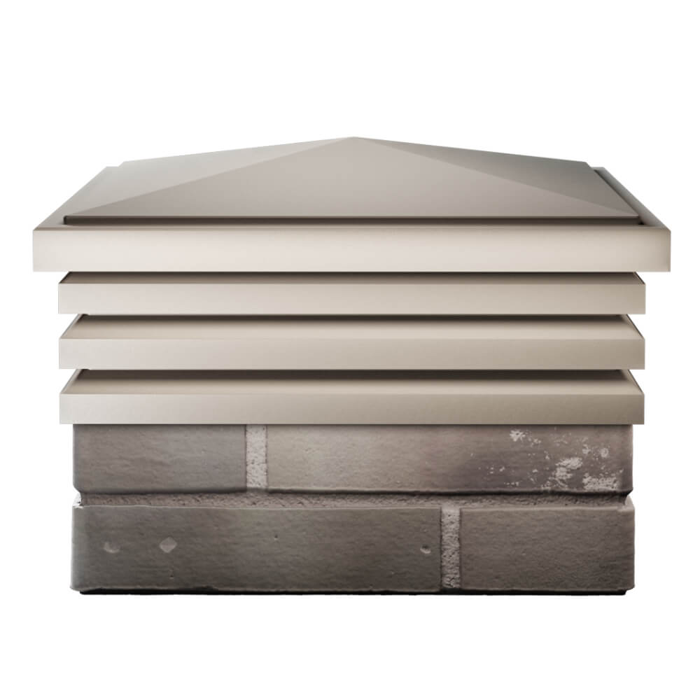 Колпак Zking Бона ХайТек Бежевый на столб 1.5х1.5 кирпича (385х385мм) Орехово-Зуево фото