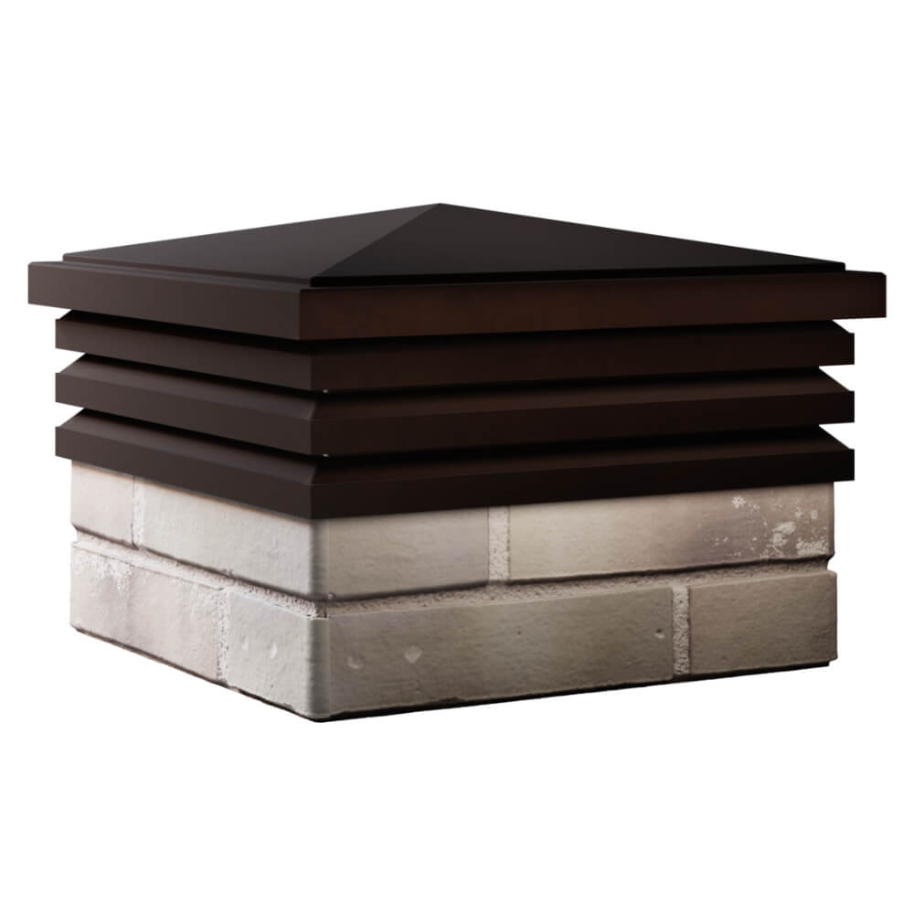 Колпак Zking Бона ХайТек Коричневый на столб 1.5х1.5 кирпича (385х385мм) в Орехово-Зуево фото