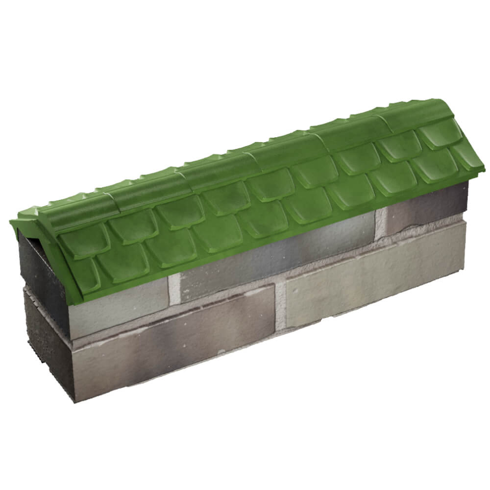 Парапет Zking Эльбрус Зеленый с посадкой на 0.5 кирпича (130мм) в Орехово-Зуево фото